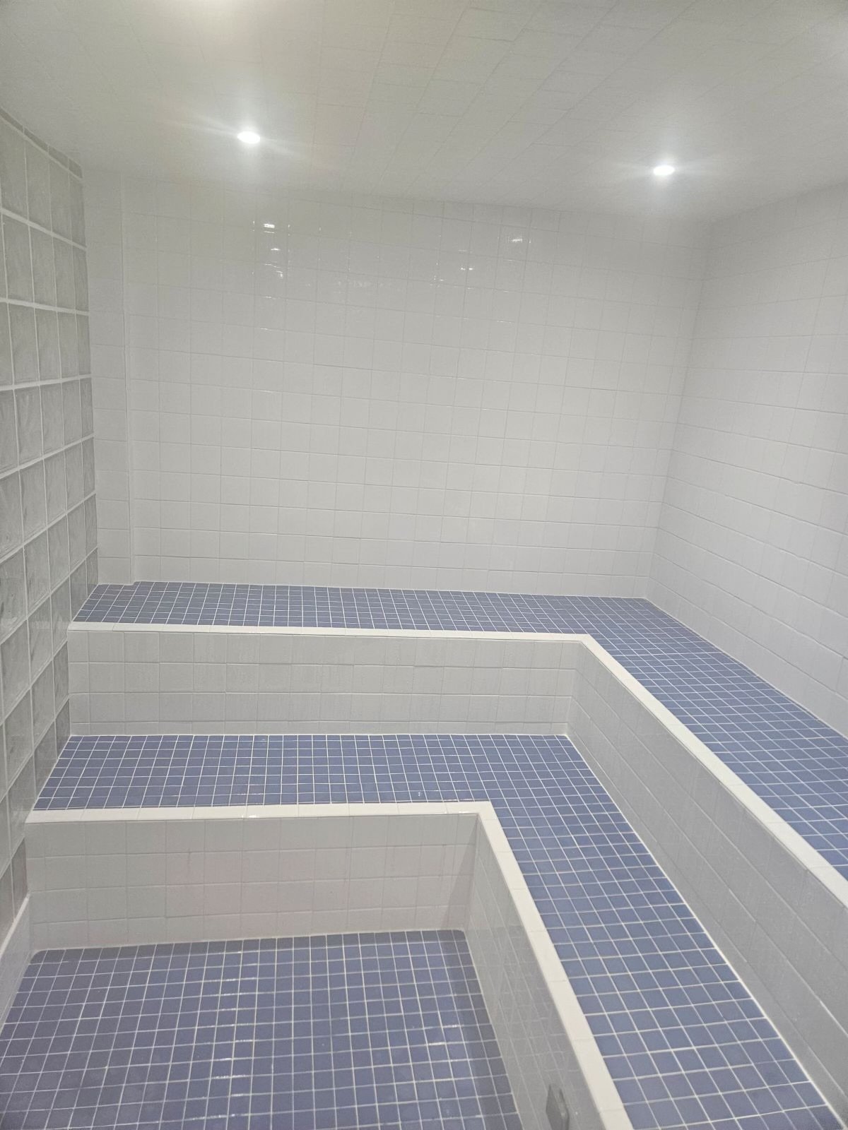 Tiled steam room